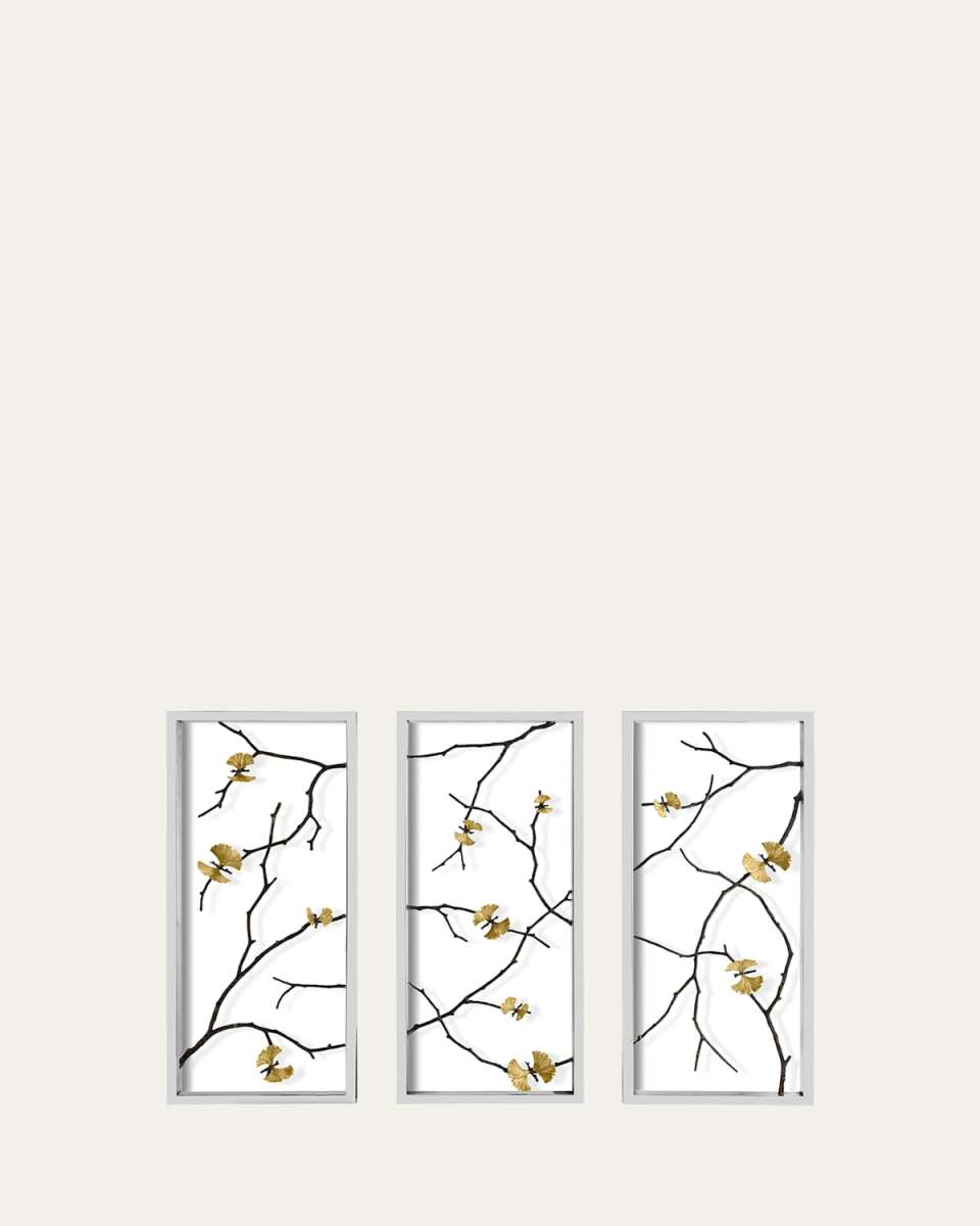 Butterfly Ginkgo Wall Art Panels